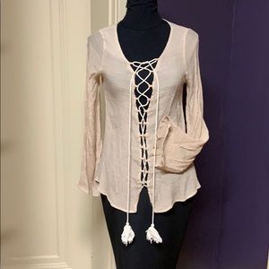 Gauze sheer tunic xs